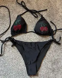 Cherry Rhinestone Bikini
