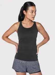 Lululemon Womens Top Gray Swiftly Tech Strappy Tank Stretch Yoga Gym Size 4