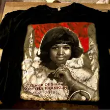 ARETHA FRANKLIN Queen of Soul Memorial T-shirt Tee, Size 2X