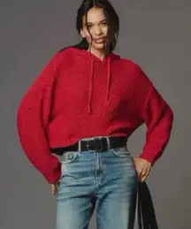 Pilcro Sailcloth Hooded Cropped Sweater Sz XL Loose Knit