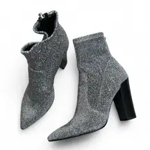 Dolce Vita Sparkling Silver Ankle Booties