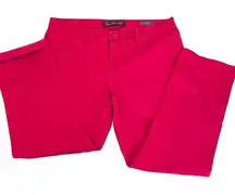 Gloria Vanderbilt Sadie size 14P slim dark pink cropped jeans cuffed or not EUC