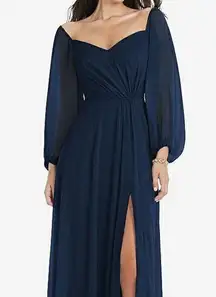 NEW Dessy Collection OFF-THE-SHOULDER PUFF SLEEVE MAXI DRESS - size 12