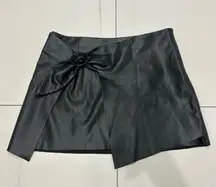 Black leather skirt 