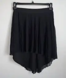 Women‘s Size 4 Black Pleated High Low Style Whimsical Fairy Skirt