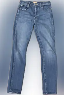 MOTHER The Super Stunner Ankle Skinny Double Vision Hearts Denim Blue Jeans 27