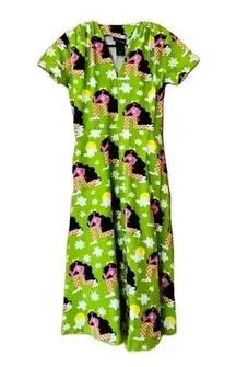 NWT Nooworks Greta in Green Checkered Ladies Stretch Cotton Midi Dress S $144