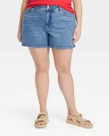 Ava & Viv Light Wash Blue Jean Shorts Size 26w NWT