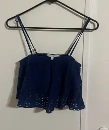 Dark Blue Crop-top!! with adjustable straps. 
