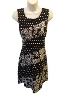 Maeve Anthropologie Effamy Jacquard Sheath Dress Size M Black White Dot NWT