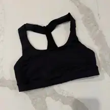 Lululemon Fast Lane Luxtreme Sports Bra Women's 6 Black Skinny Racerback Workout
