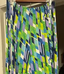 Slinky Brand Blue and Green Fabric