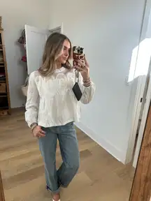 Amazon lace embroidered blouse