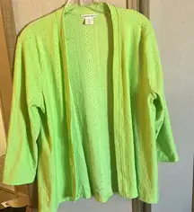 FINAL MARKDOWN Allison Daly open front open work Cardigan medium