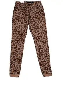 Francesca's Womens Harper Jeans Size 25 Cheetah Skinny Mid-Rise Stretch