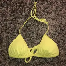 PINK - Victoria's Secret PINK Victoria Secret Yellow Triangle Bikini Top