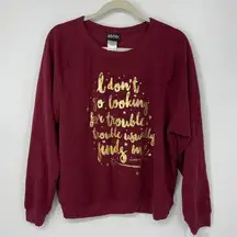 HARRY POTTER RED WITH GOLD GRAPHIC DESIGN LIGHTWEIGHT SOFT SWEATSHIRT SIZE XL