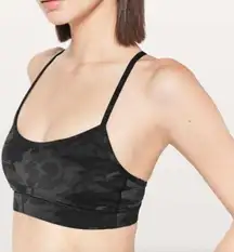 Lululemon Flow Y Bra Nulu, Incognito Camo Multi Gray Sports Bra