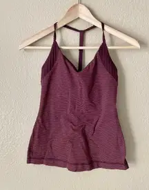 striped vneck tank top