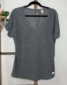 Marika Short Sleeve Gray Open Back T Shirt Size X Large