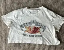 Guns And Roses Crop Tee