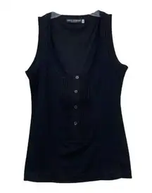 Dolce & Gabbana Black Popover Tank Top Sz 40