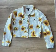 Forever 21  Sunflower Jean Jacket size S