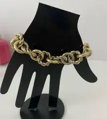 Vintage J Crew Art Deco chunky chain bracelet