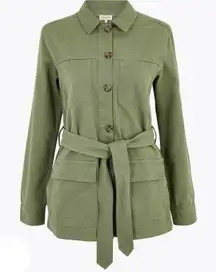 Per Una Military Jackets khaki green buttoned belted size 6 US DR