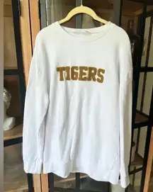 Tigers Sweatshirt Pullover College LSU Auburn Clemson embroidered crewneck