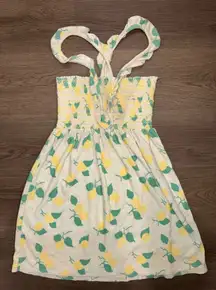 RARE Vintage Y2K Juicy Couture Lemon Mini Summer Dress Top-Size Medium