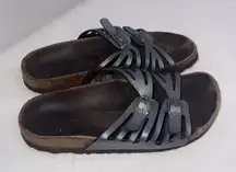 Birkenstock Granada Silver Metallic Gorpcore Slides Womens 40 EU L10 M8