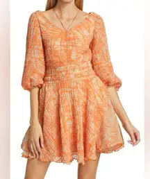 NWT JONATHAN SIMKHAI Lena Shirred Chiffon Minidress