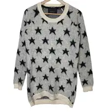 Maison Scotch Mohair Star Sweater Pullover Cream, Maison Scotch sz 2 / US Medium