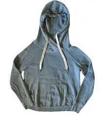 NSF Lisse factory-distressed light blue pullover hoodie with front pouch pocket