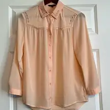 American Eagle Super Cute Western Looking Button Down Shirt