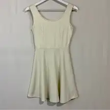 DNA Couture Women’s Casual Sleeveless Mini Skater Dress Cream NWOT