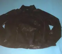 AVENUE faux leather zip up moto jacket 3 zipper pockets size 22/24