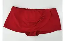 LA BLANCA Swim Skirt Bottom Hipster Skort-Style Women's US 4 Swimsuit Bikini RED