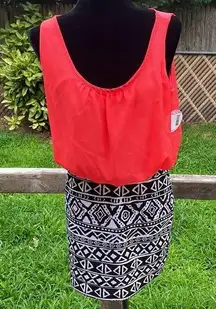 NWT tank with print skirt dress