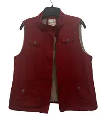 Sonoma Cherry Red Outerwear vest with sherpa lining