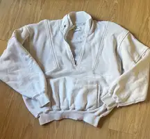 Joah Brown Cream Quarter-Zip Sweater