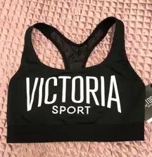 Victoria's Secret VS Victoria Sport Black Logo Medium Support Bra