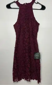 Lulus  Love Poem Dress Wine Burgundy Size XS NEW