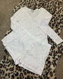 Matching Bow Print Boutique Pajama Set Medium