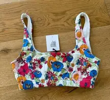 Sincerely Jules For Bandier Fern Bralette in Multi Mod Floral - NWT