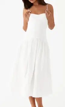 Peppermayo Exclusive - Yvette Corset Midi Dress - White NWT 0