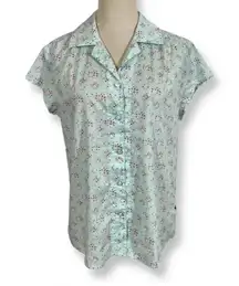 The Cat's Pajamas Luxe Pima Cotton Cap Sleeve Pajama PJ Top in Ditsy Floral