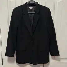 Nordstrom 100% Wool Black Blazer 14
