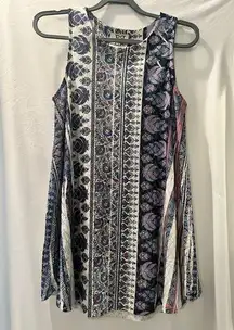 Boutique Patterned Sleeveless Dress